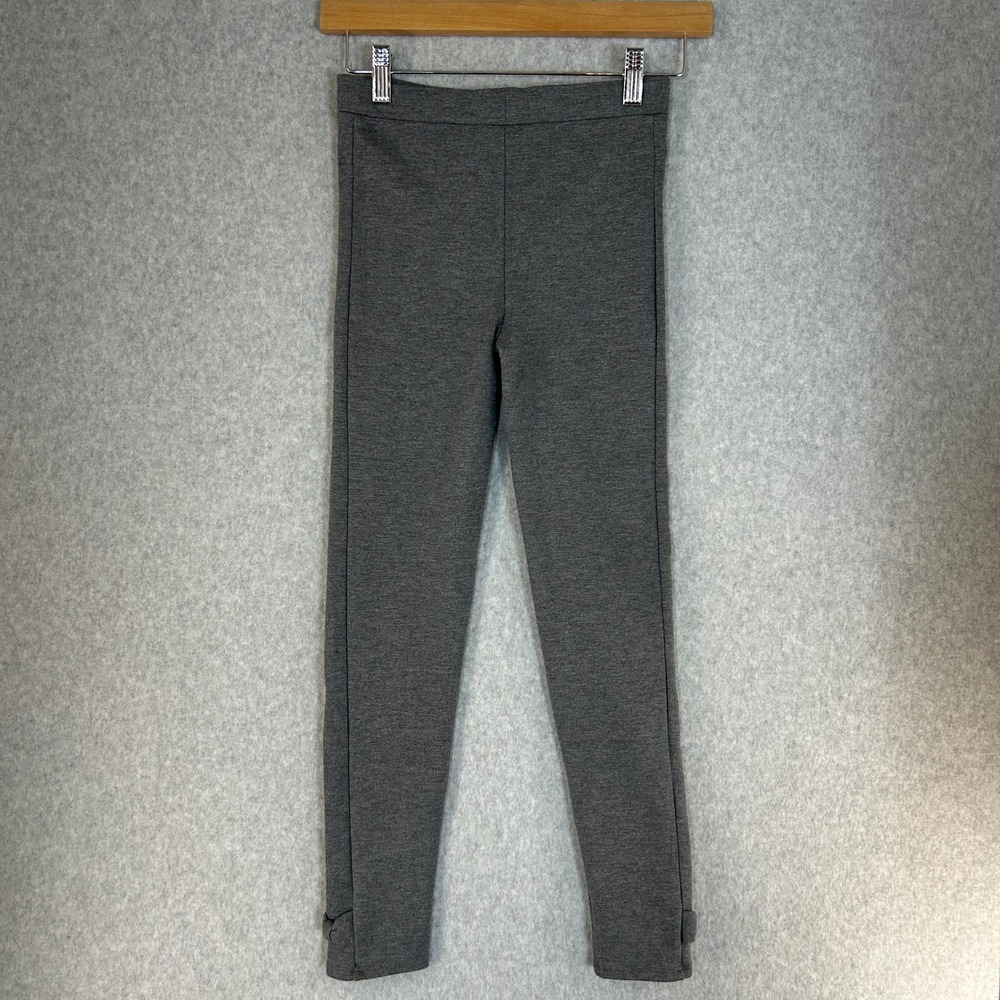 Kate Spade Gray Jamie Knit Ponte Leggings Pants Bow Ankle Stretch Girls Sz Large - Picture 4 of 11